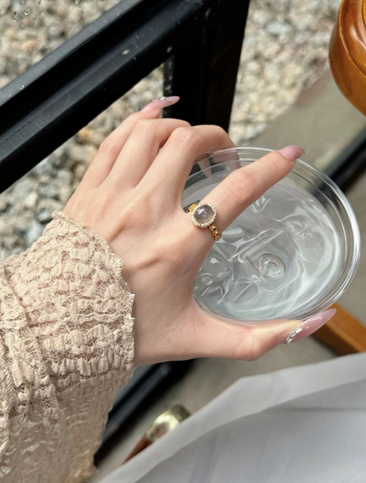 Purple Nature Stone Ring