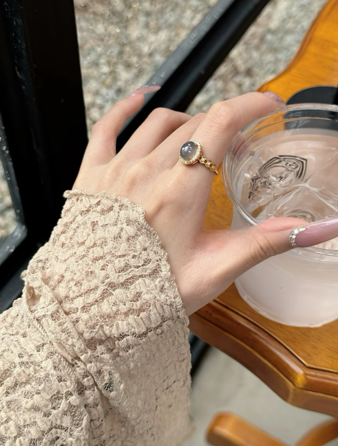 Purple Nature Stone Ring